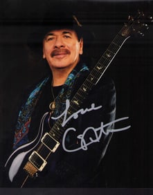 Carlos Santana signed photograph