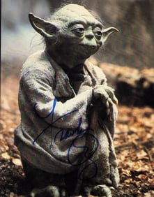 Frank Oz Star Wars Yoda signed photograph