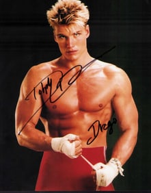 Dolph Lundgren signed rocky Photograph