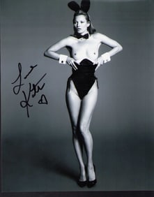 Kate Moss topless signed photograph