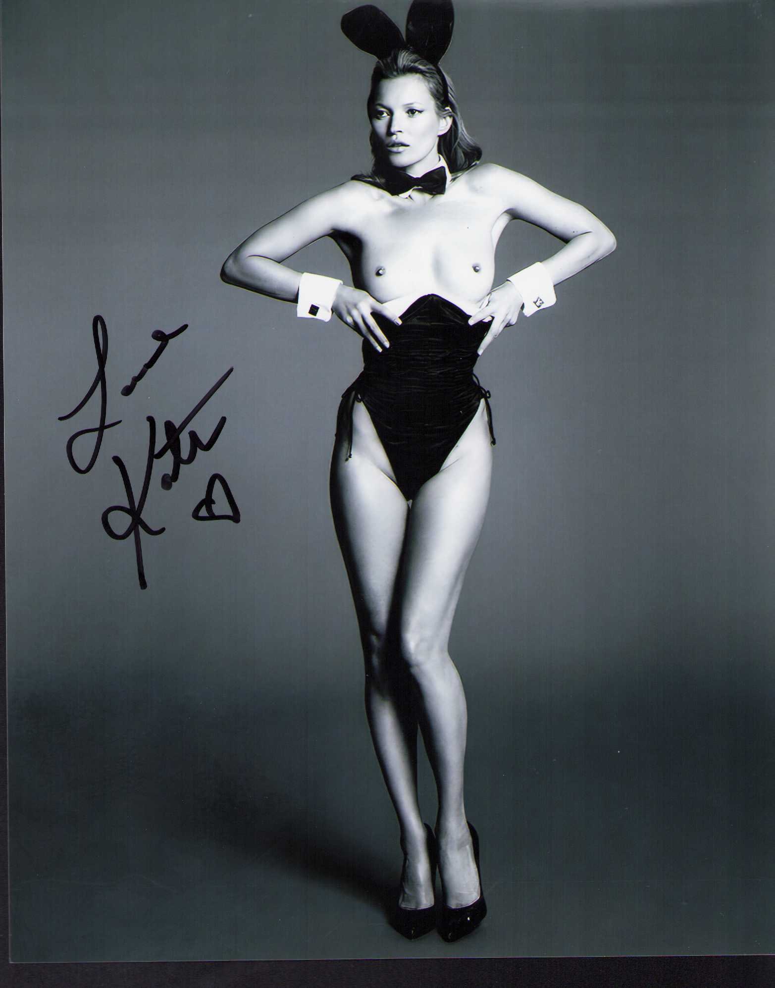 Kate Moss topless signed photograph (1 of 1)
