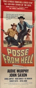 Posse From Hell Audie Murphy signed original poster
