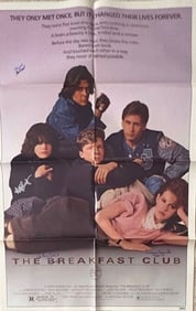 Breakfast Club cast signed original movie poster