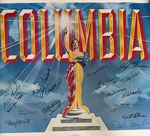 Columbia print signed by incredible number of stars