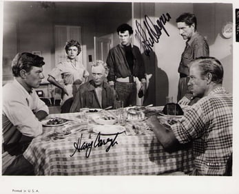 Harey Carey Jr and Robert Wagner signed photograph