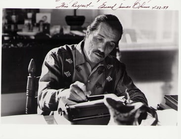 Edward James Olmos signed photograph
