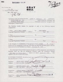 Fats Domino RARE contract signed