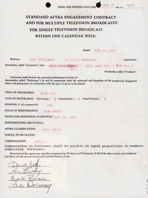 Iron Butterfly signed contract