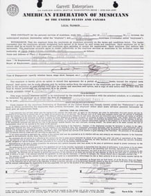 Ike and Tina Turner signed contract