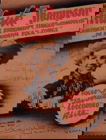 Hank Thompson Song book signed