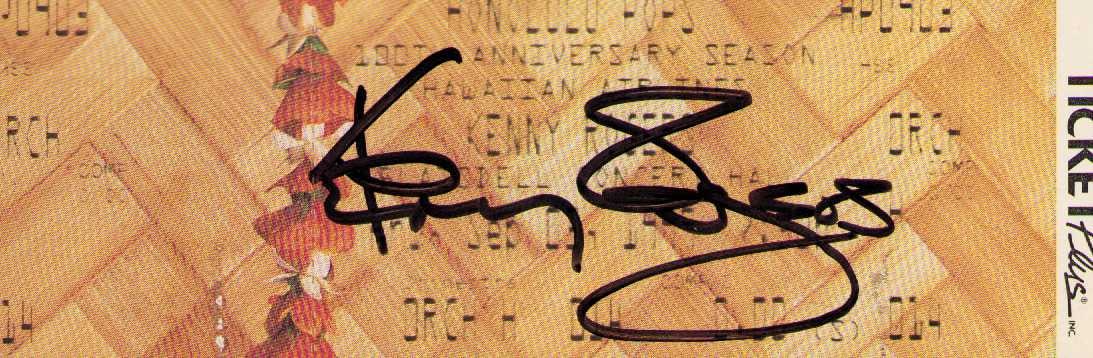 Kenny Rogers signed ticket stub (1 of 1)