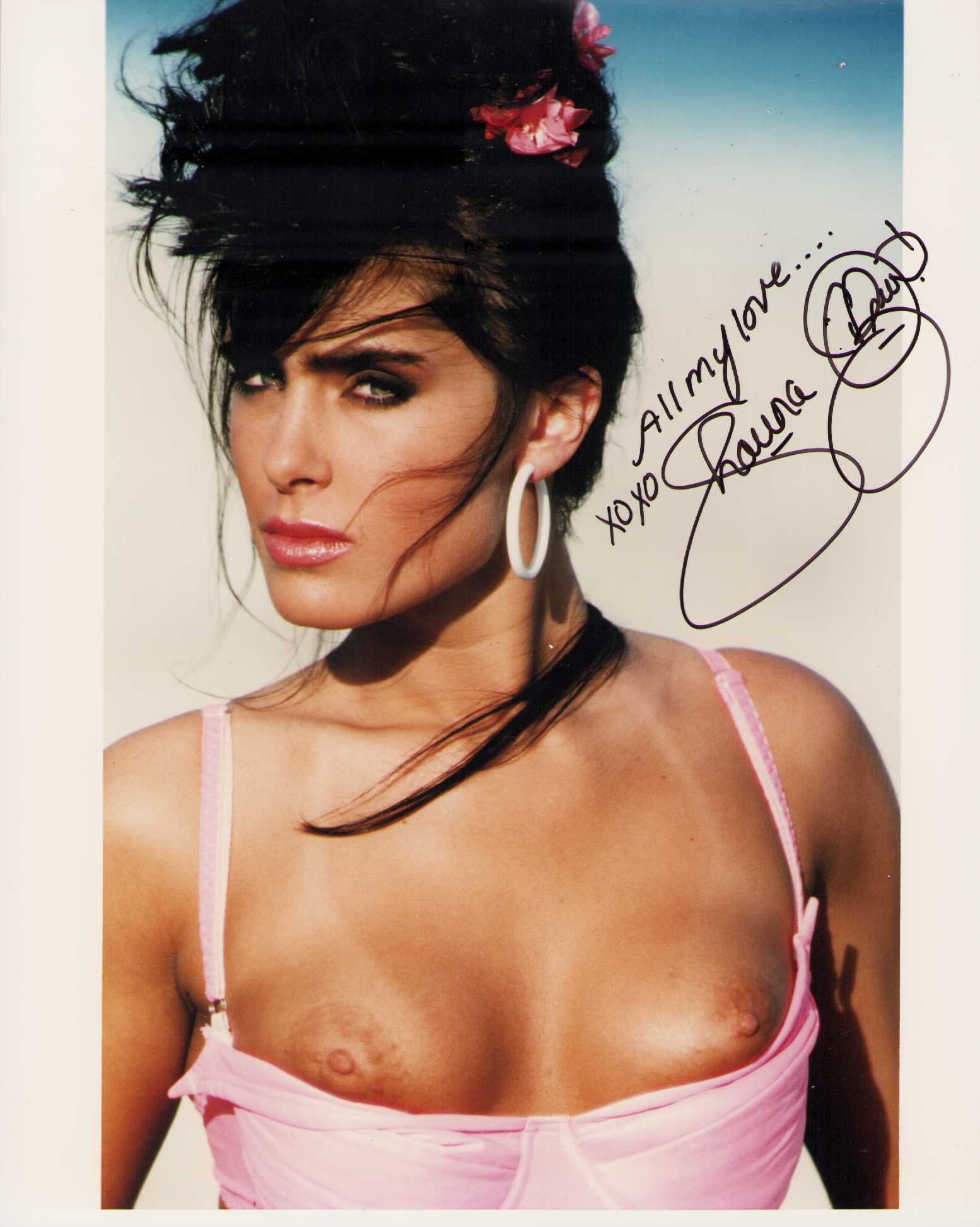 Shauna Sand topless signed photograph: A sexy topless vintage signed 8x10 of her Certificate of AuthenticityEVERY item in this auction comes with at minimum a fully illustrated and serial numbered COA signed by the worlds leading authentic