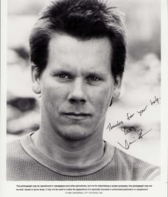 Kevin Bacon signed photograph