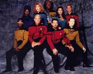 Star Trek Next Gen cast signed photograph