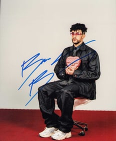 Bad Bunny signed photo