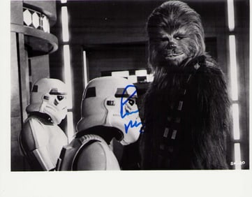 Peter Mayhew signed Star Wars photo