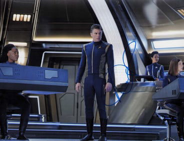 Anson Mount signed Star Trek photo