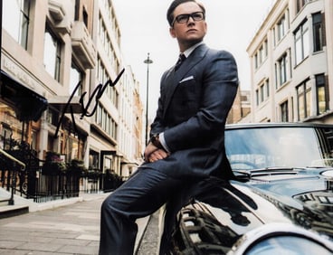 Taron Egerton signed photo