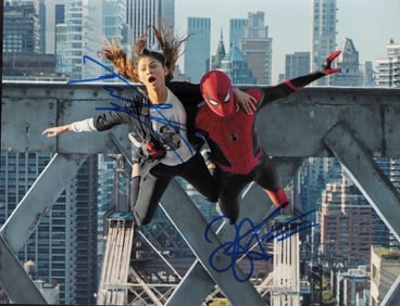 Spiderman cast signed photo
