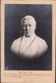 Pope Pius X rare signed photo