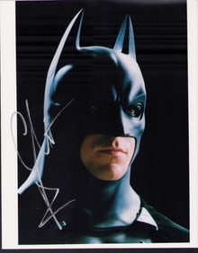 Christian Bale signed photo as Batman