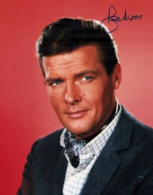 Roger Moore signed photo