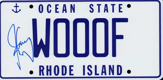 Dumb and Dumber Carrey signed license tag