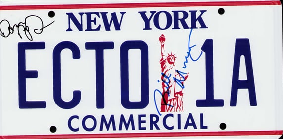 Ghostbusters signed cast license tag