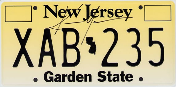 John Wick Keanu Reeves signed license tag