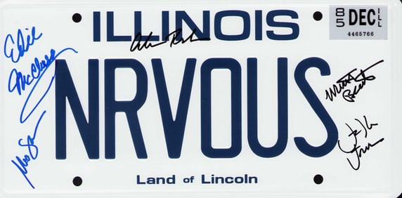 Ferris Buellers Day off cast signed license tag