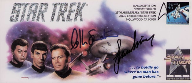 Star Trek usps Lt Ed signed FDC