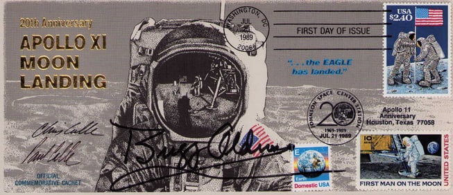 Buzz Aldrin signed usps Lt Ed FDC