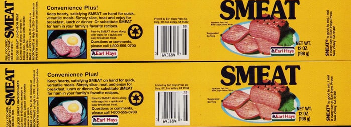 Waterworld prop Smeet labels