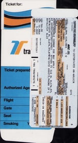 Fight Club prop airline ticket