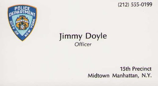 French Connection prop business card