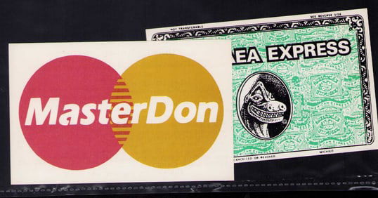 Dinaosaurs prop credit cards