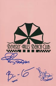 Beverly Hills 90210 rare menu cast signed