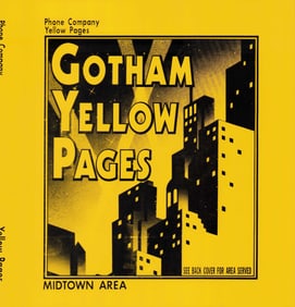 Batman Returns prop Yellow Pages cover