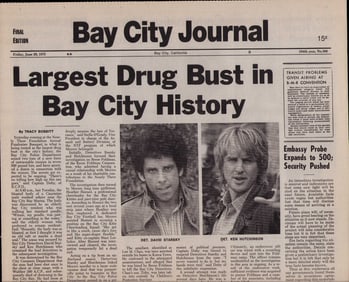 Starsky and Hutch prop newspaper