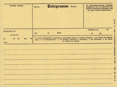 Sound of Music prop telegram