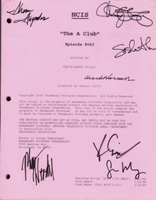 NCIS set used script cast signed