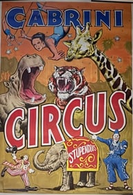 Pee Wee Herman prop circus poster
