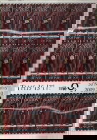 Michael Jackson uncut sheet of tickets for concert that never was Lenticular