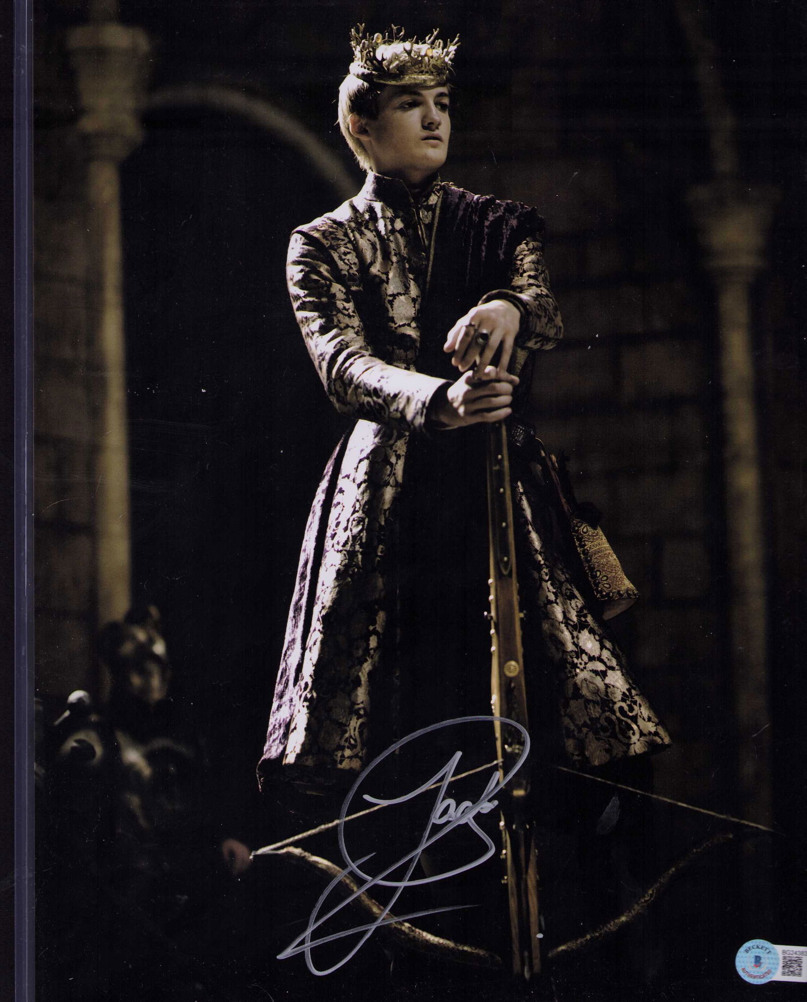 Jack Gleeson Game of Thrones signed 11x14 photo: As Joffrey in the series signed 11x14 Beckett stickered Certificate of AuthenticityEVERY item in this auction comes with at minimum a fully illustrated and serial numbered COA signed by the worlds lea