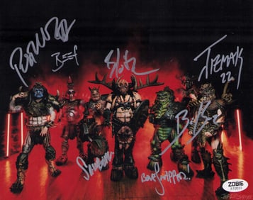 GWAR signed band from outerspace 8x10 photo