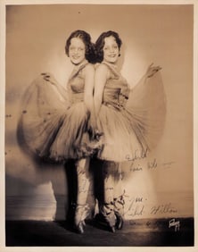 FREAKS RARE Hilton Sisters signed photograph