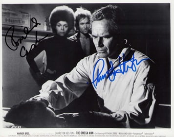 Omega Man cast signed photo 8x10