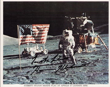 Harrison K Schimit signed Apollo 8x10 photo
