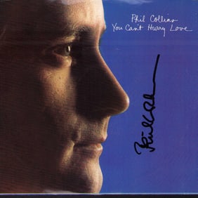Phil Collins signed 45rpm recoprd sleeve