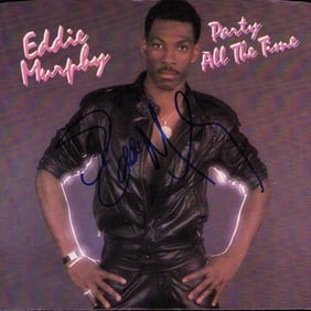 Eddie Murphy signed 45rpm record sleeve